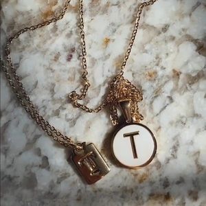 Gold letter necklaces